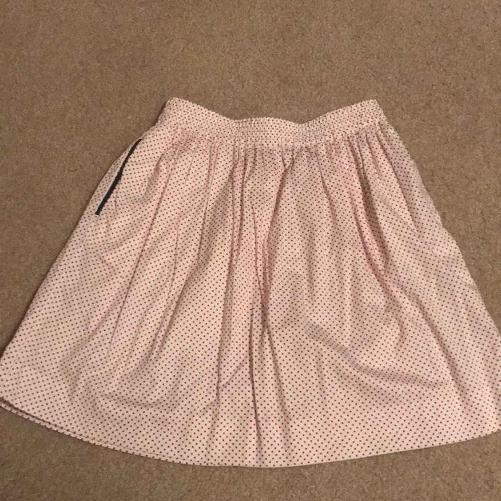Girls red polka dot skirt